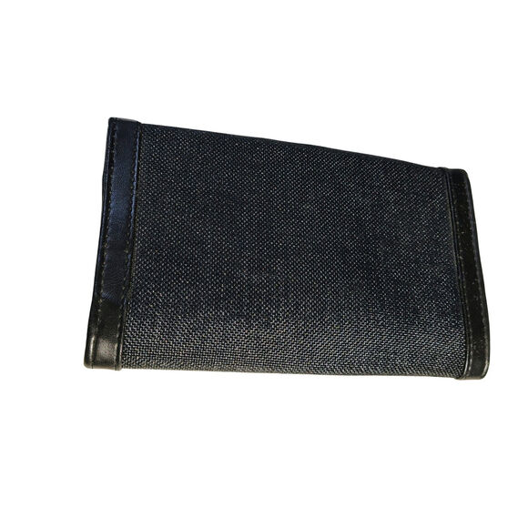 Textured Black Maxi Clutch 1970s Vintage Mr. Ralph Fold Over Snap Closure Bag - Picture 2 of 7